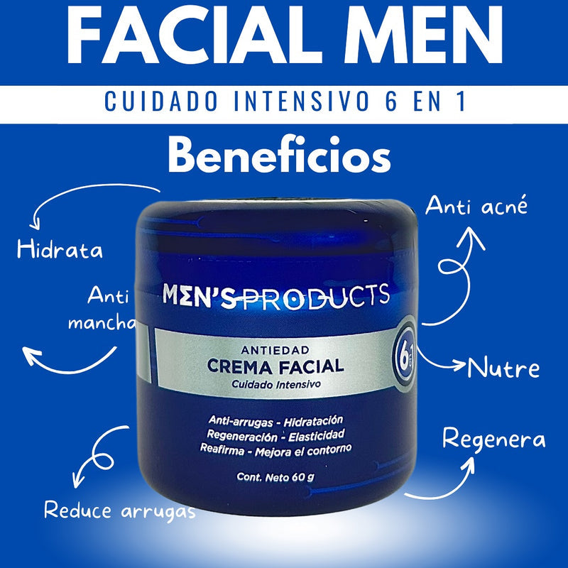 CREMA FACIAL MEN'S-¡Renueva tu piel en 1 semana!
